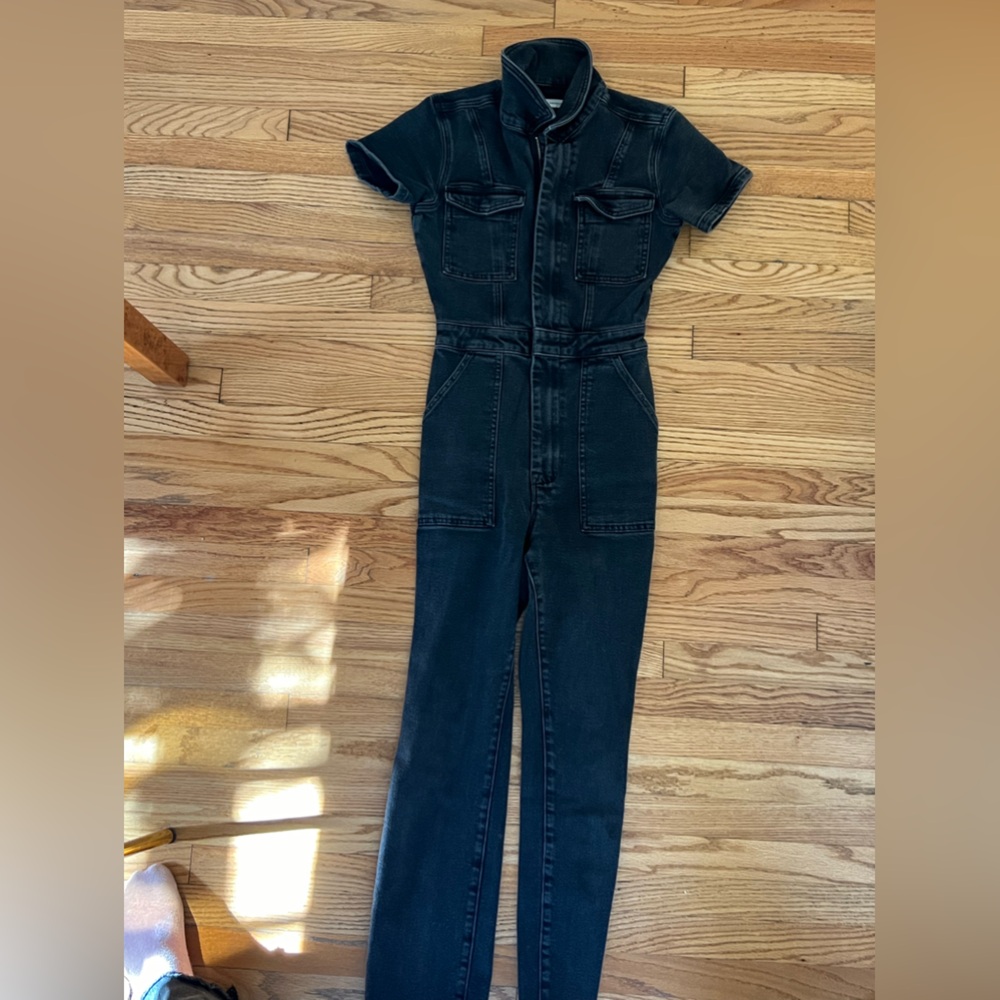 Good American denim jumpsuit